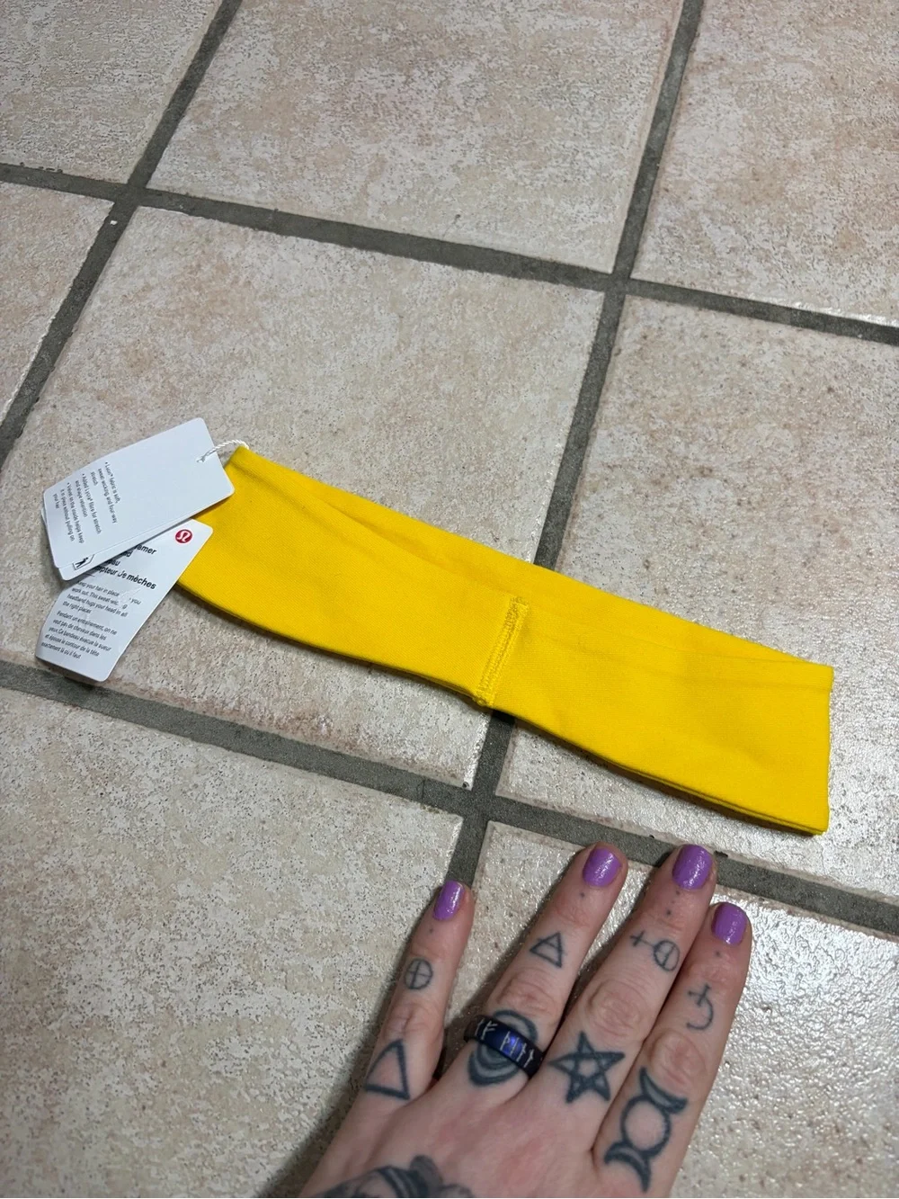 NWT Lululemon Fly Away Tamer Headband (Maize Yellow) O/S